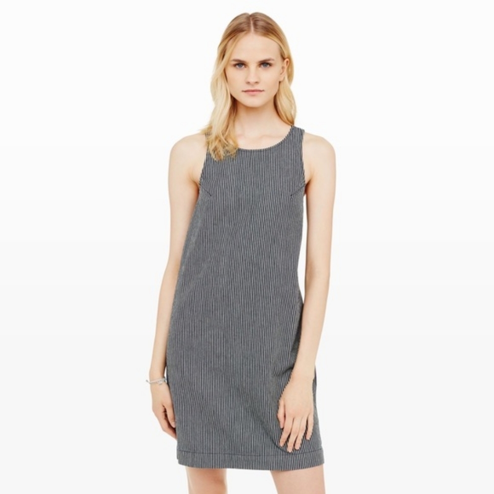Club Monaco - Sidra Striped Shift Dress. Sleeveless Striped Dress